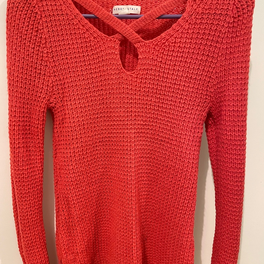Women's orange sweater from aeropostale